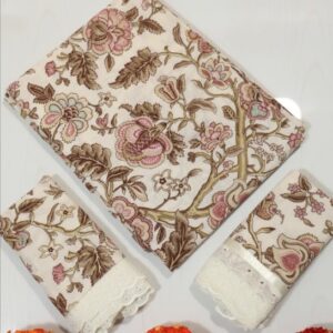 Bedsheets-King anokhi printed lace bedsheets